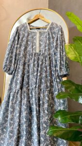 Home dusky floral maxi lawn