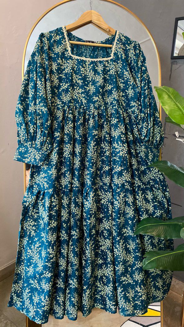 teal floral maxi lawn teal floral maxi lawn