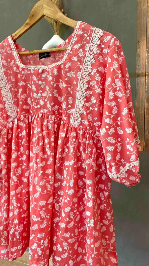 floral mini frock lawn