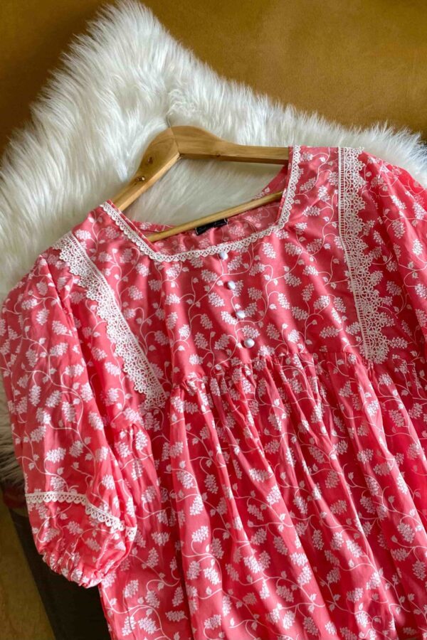 floral mini frock lawn