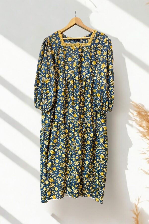 Shop All blue floral maxi khaddar