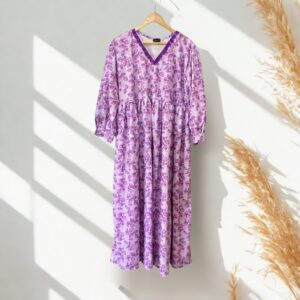Home lilac bloom maxi khaddar