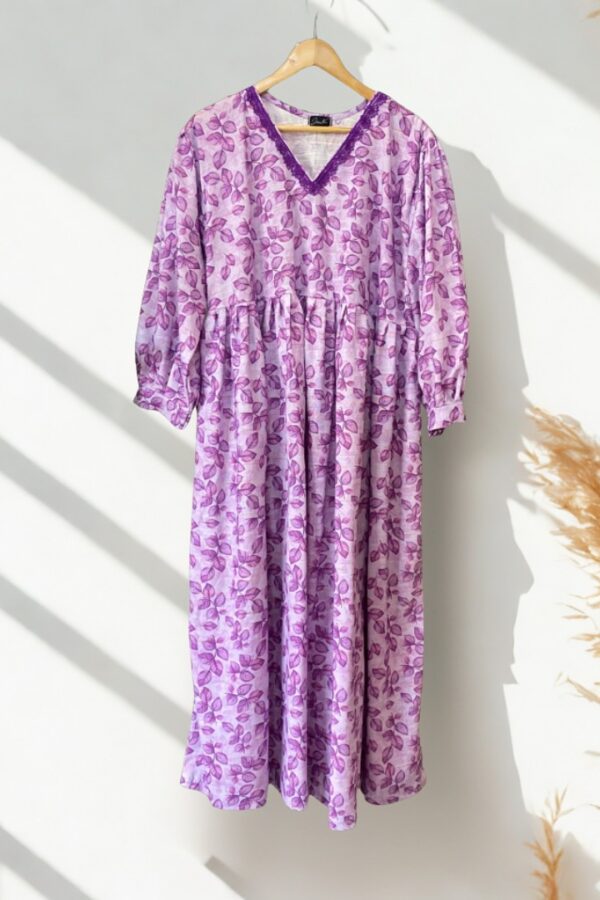 Home lilac bloom maxi khaddar
