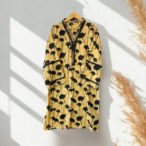 Home black brown floral suit khaddar (copy)