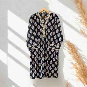 Home bare black floral suit khaddar (copy)