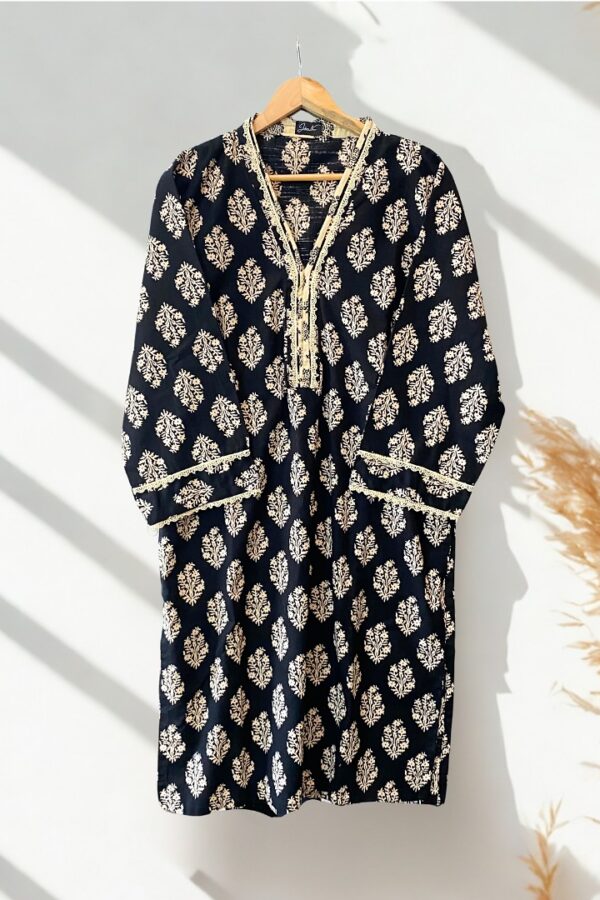 Home bare black floral suit khaddar (copy)